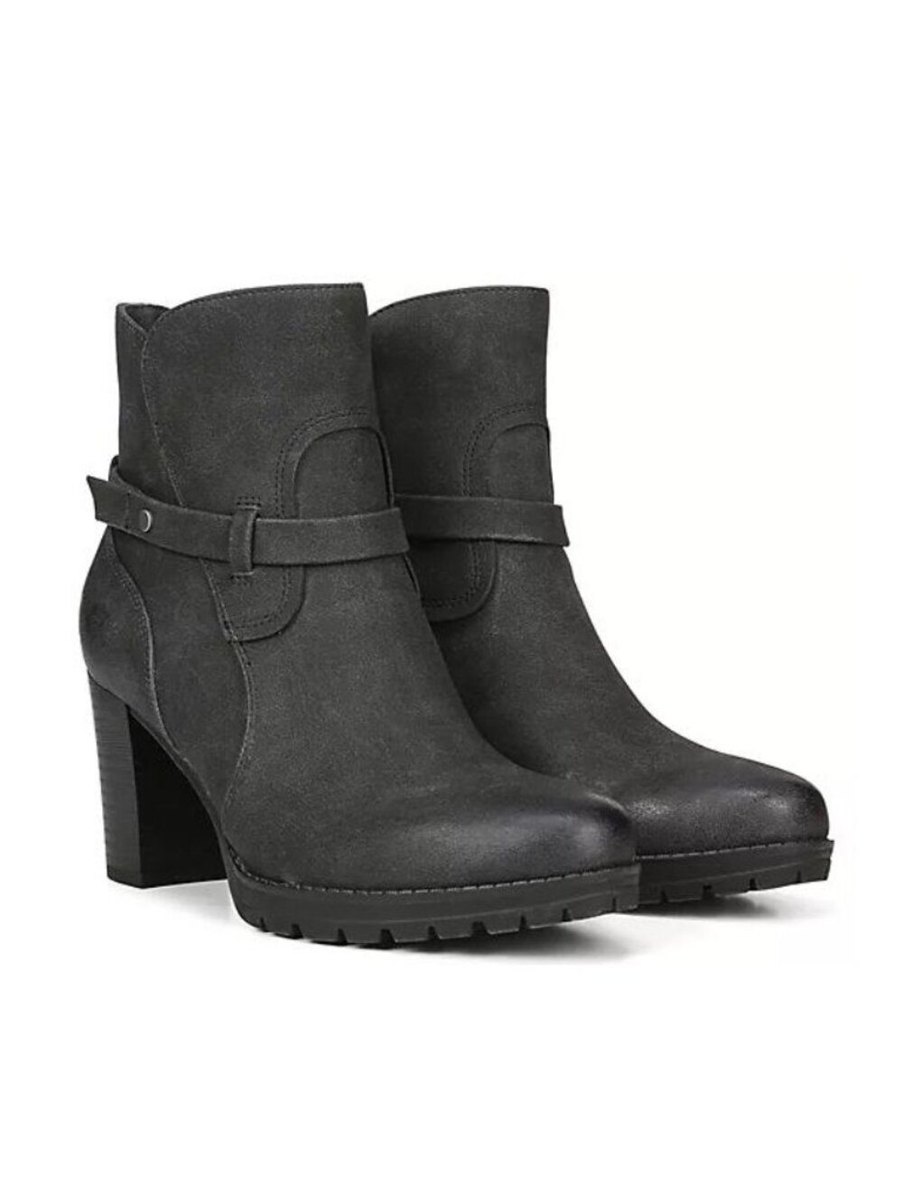 SOUL Naturalizer Noela Dark Gray Boots Faux Suede Women's Size 7W Boho Fall